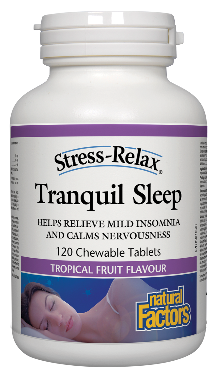 Natural Factors Stress-Relax Tranquil Sleep (120 Chewable Tablets) - Lifestyle Markets