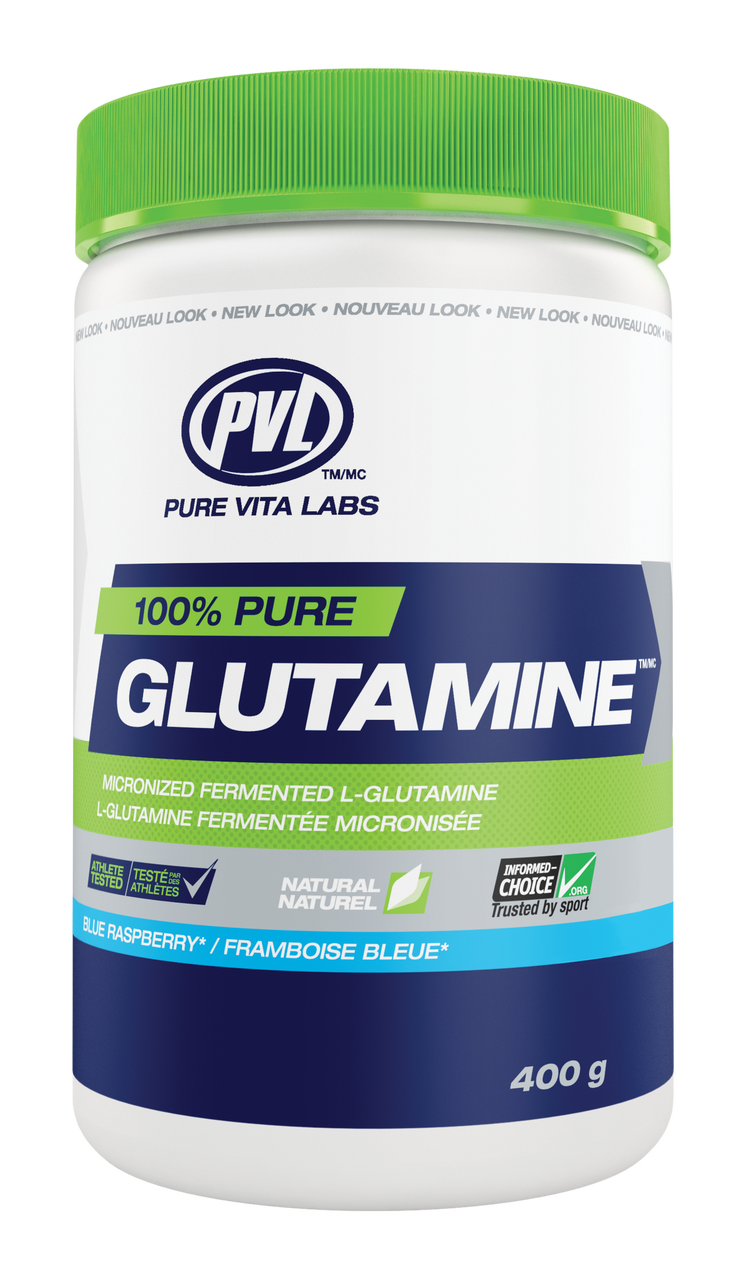 PVL 100% Pure Glutamine - Blue Raspberry (400g) - Lifestyle Markets