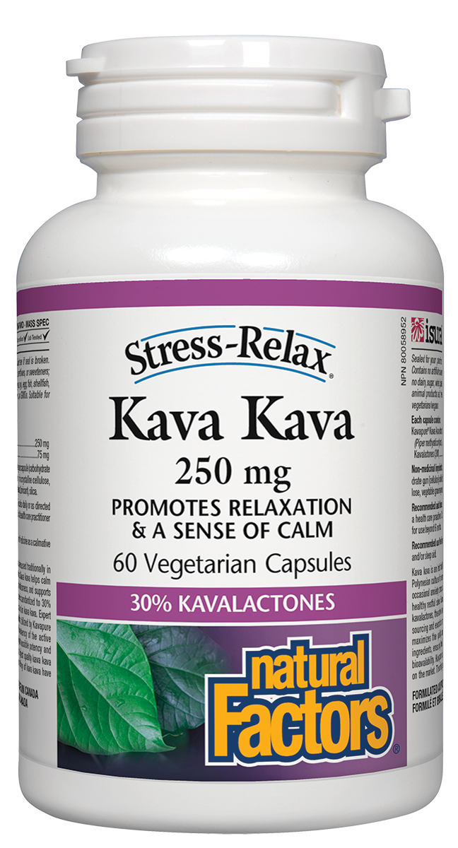 Natural Factors Kava Kava (250mg) (60 Vegetarian Capsules) - Lifestyle Markets
