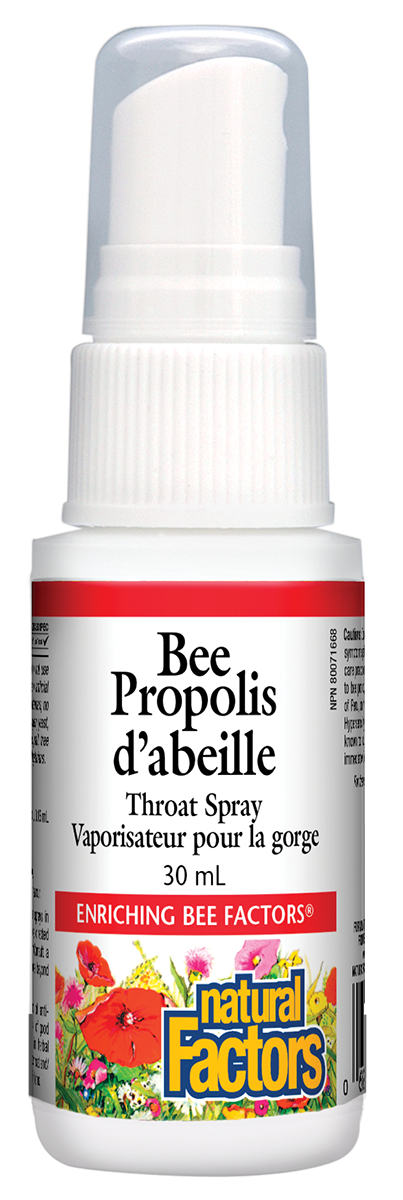 Natural Factors Bee Propolis Throat Spray (30ml) - Lifestyle Markets