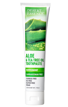 Desert Essence Toothpaste Aloe & Tea Tree Oil Peppermint (176g) - Lifestyle Markets