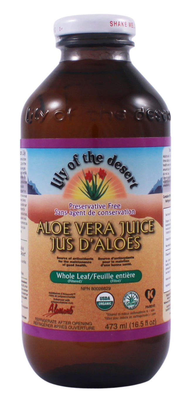 Lily of the Desert Preservative Free Aloe Vera Juice Whole Leaf (473ml) - Lifestyle Markets