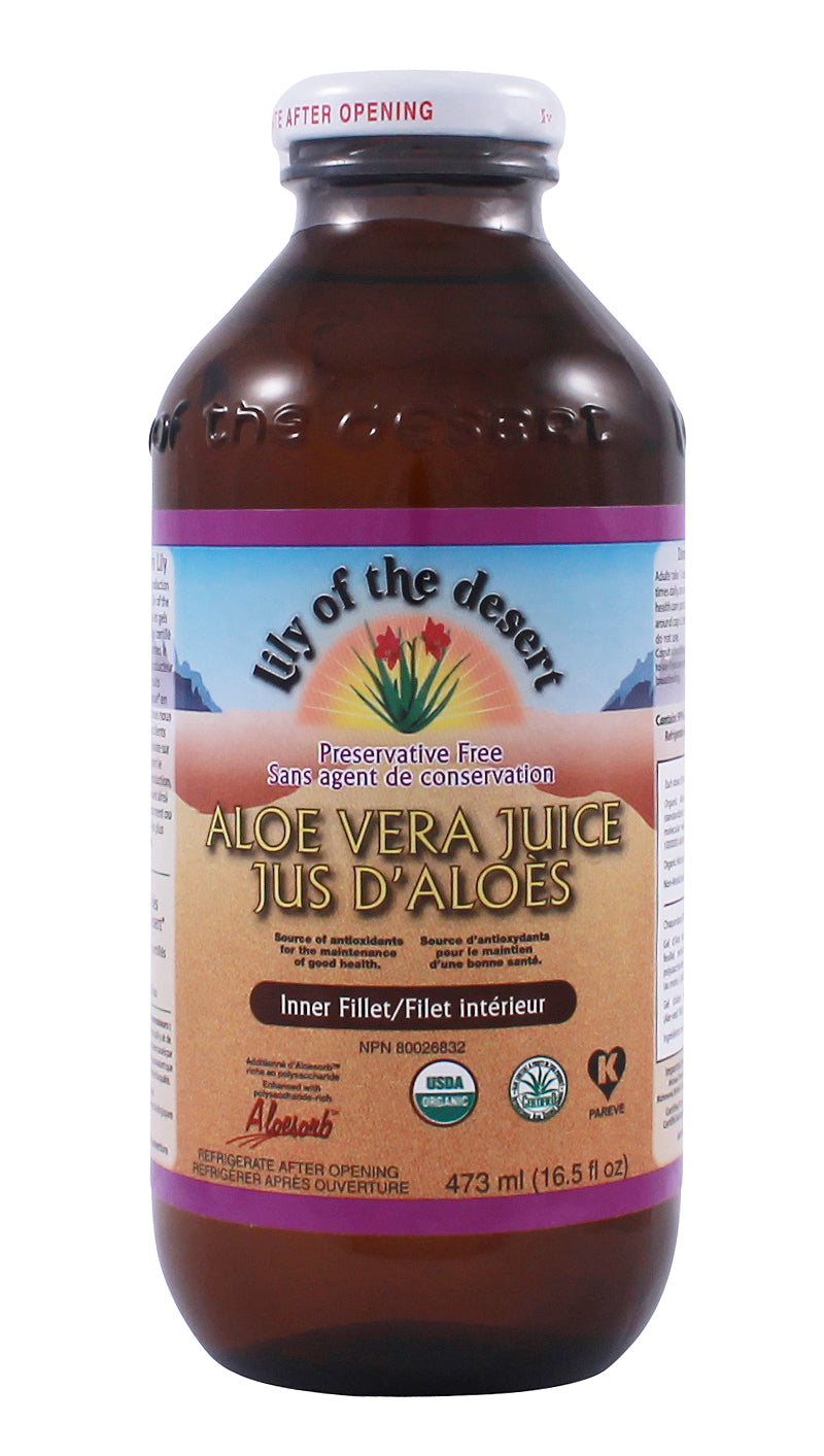 Lily of the Desert Preservative Free Aloe Vera Juice Inner Fillet (473ml) - Lifestyle Markets