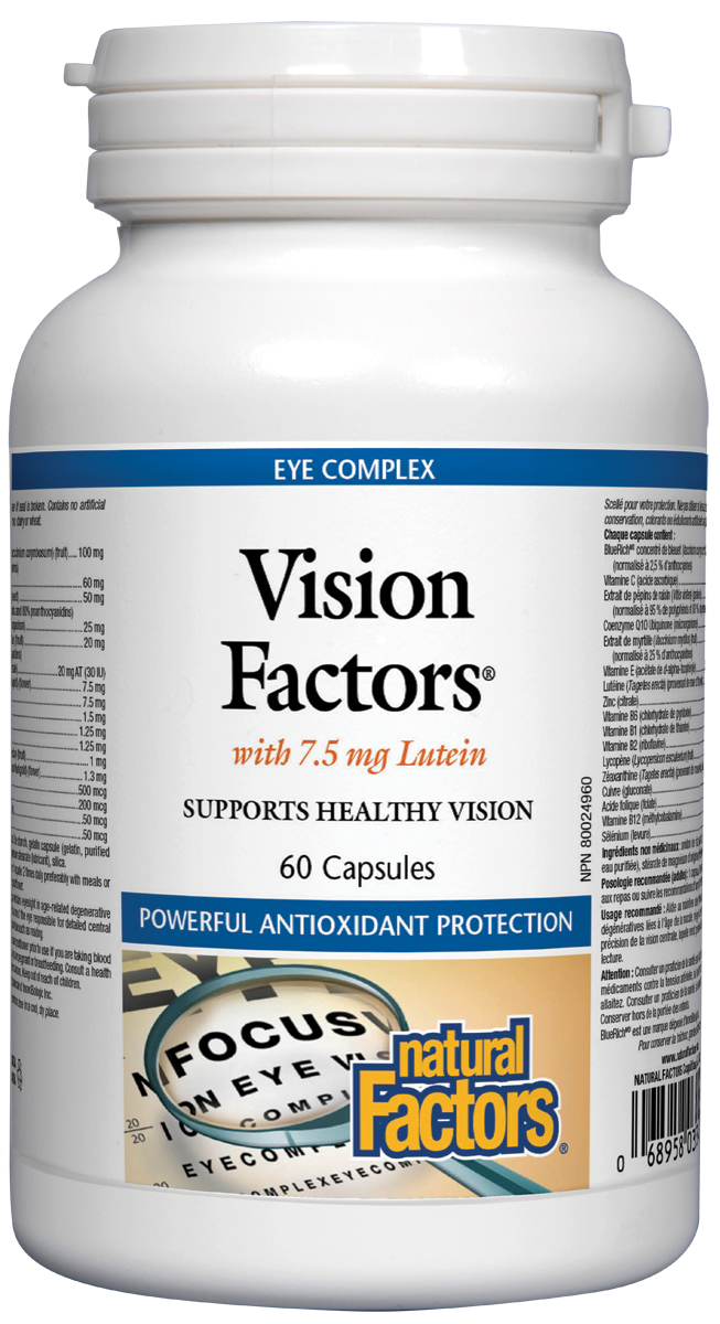 Natural Factors Vision Factors (60 Capsules) - Lifestyle Markets