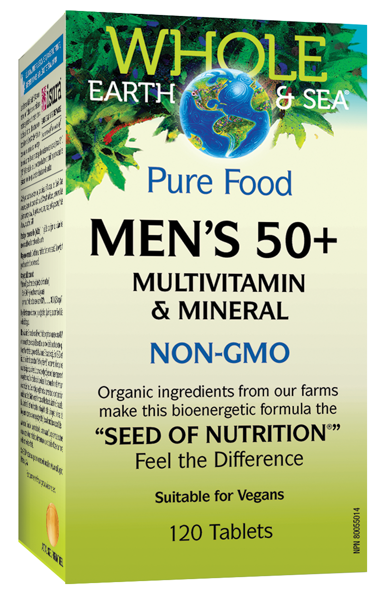Whole Earth & Sea Men's 50+ Multivitamin & Mineral (120 Tablets) - Lifestyle Markets