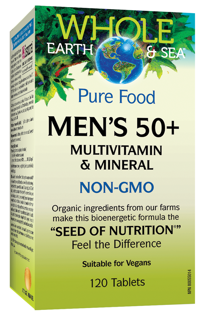 Whole Earth & Sea Men's 50+ Multivitamin & Mineral (120 Tablets) - Lifestyle Markets