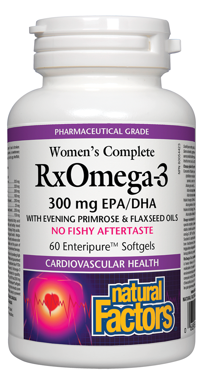 Natural Factors Women's Complete Rx Omega-3 Factors (300 mg EPA/DHA) (60 SoftGels) - Lifestyle Markets