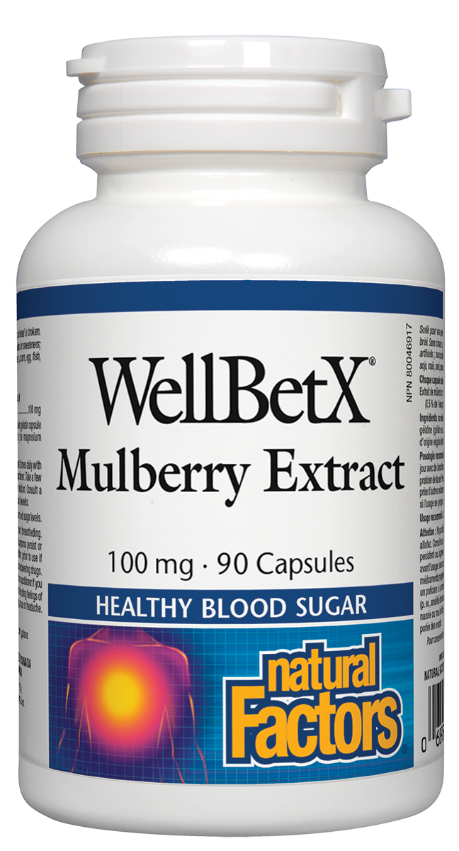 Natural Factors WellBetX Mulberry Extract (100 mg) (90 Capsules) - Lifestyle Markets