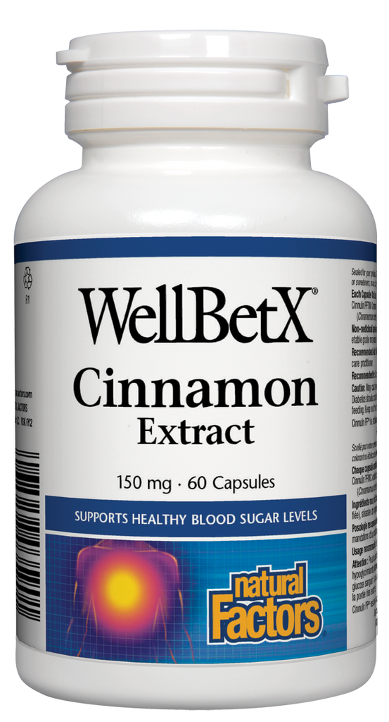 Natural Factors WellBetX Cinnamon (150 mg) (60 Capsules) - Lifestyle Markets