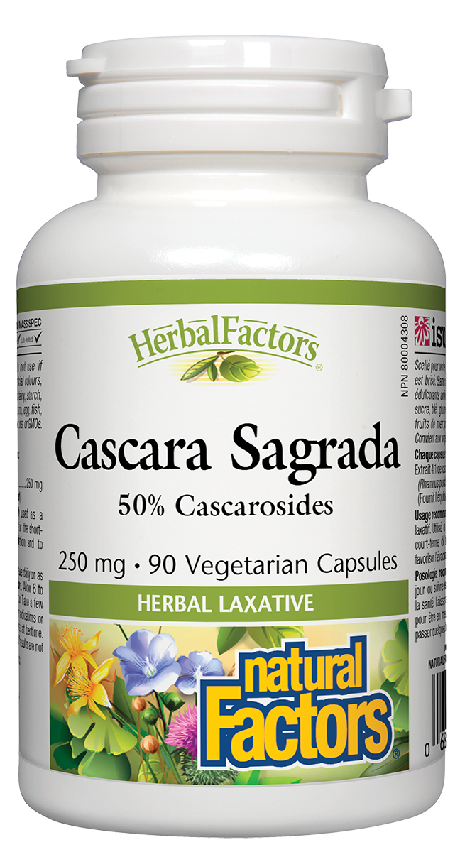 Natural Factors Cascara Sagrada (250mg) (90 VCaps) - Lifestyle Markets