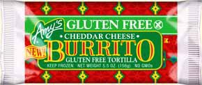 Amy's Kitchen Gluten-Free Cheddar Burrito (156g) - Lifestyle Markets