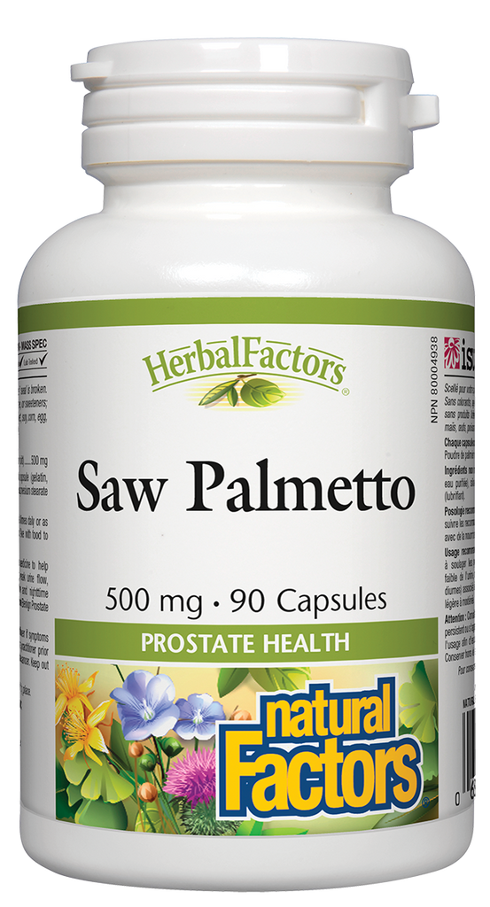 Natural Factors Saw Palmetto (500mg) (90 Capsules) - Lifestyle Markets
