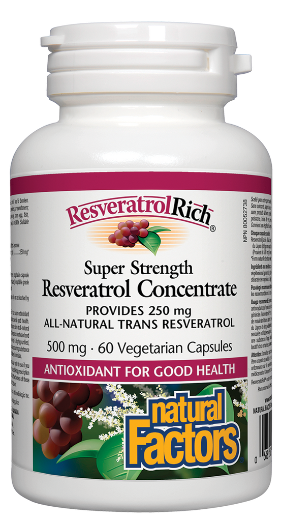 Natural Factors Resveratrol Rich  Concentrate (60 VCaps) - Lifestyle Markets