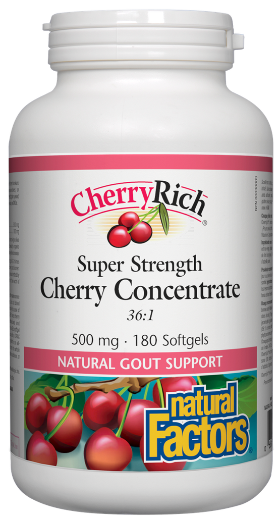 Natural Factors Cherryrich Super Strength Concentrate (500 mg) (180 Capsules) - Lifestyle Markets