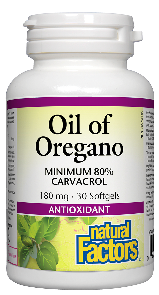 Natural Factors Organic Oregano Oil (30 Softgels) - Lifestyle Markets