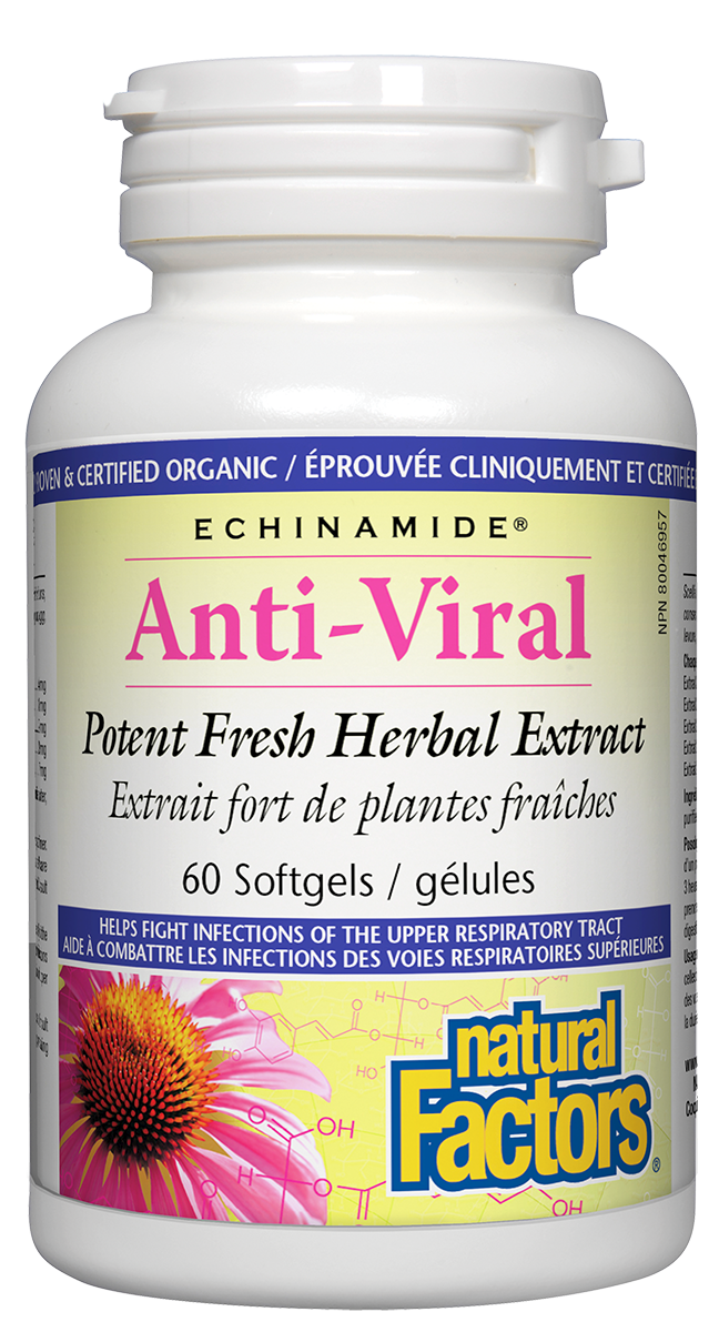Natural Factors Echinamide Anti-Viral Potent Fresh Herbal Extract (60 SoftGels) - Lifestyle Markets