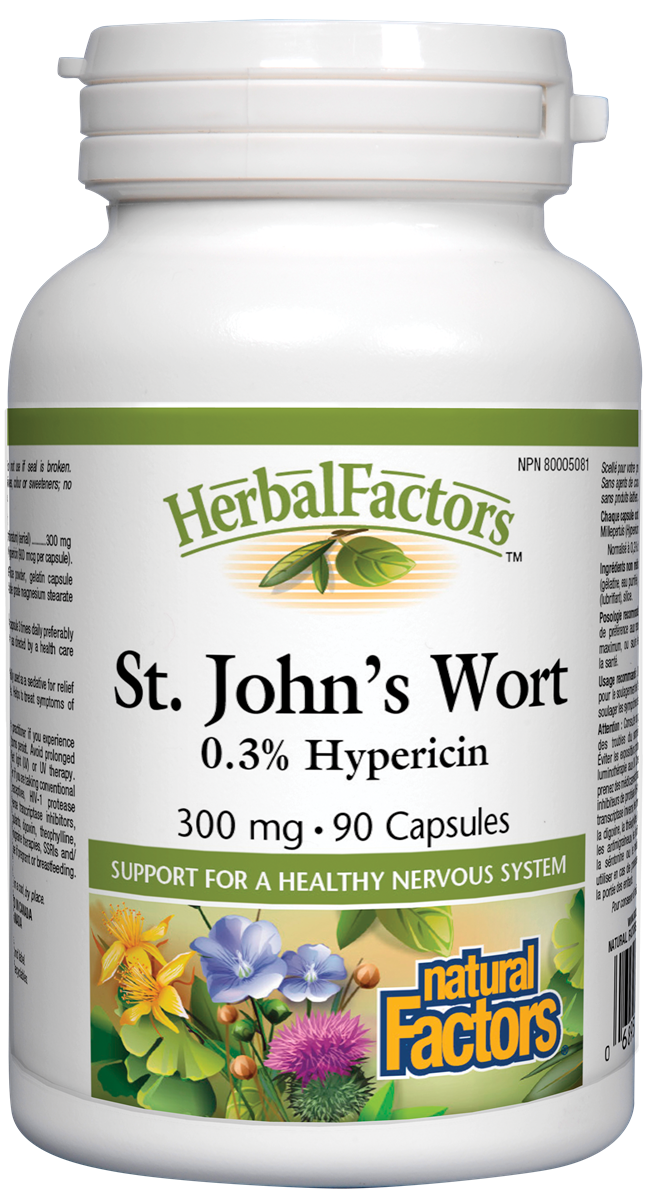 Natural Factors St. John's Wort Extract (300mg) (90 Caps) - Lifestyle Markets