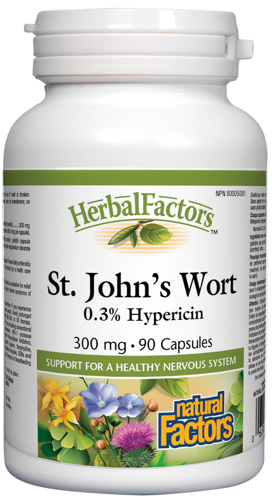 Natural Factors St. John's Wort Extract (300mg) (90 Caps) - Lifestyle Markets