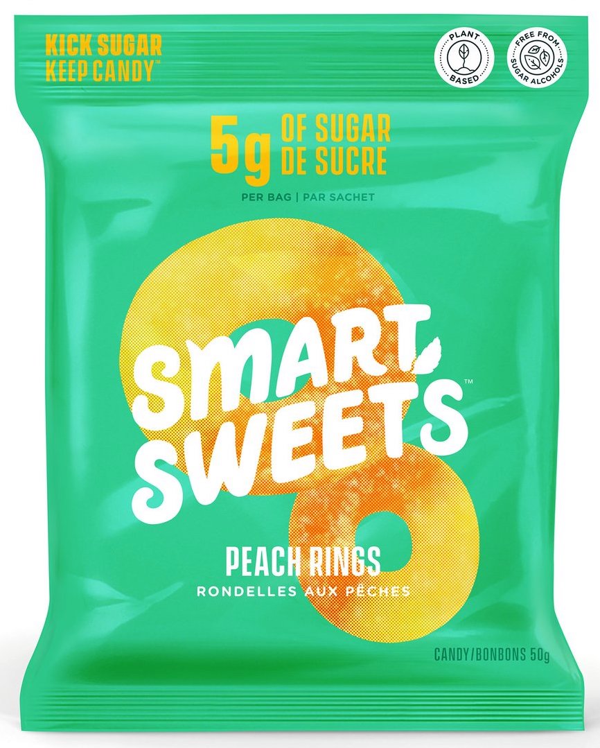 Smart Sweets Peach Rings (50g) - Lifestyle Markets