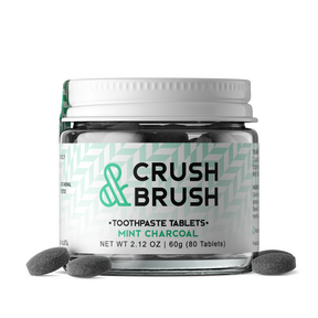 Nelson Naturals Crush & Brush Toothpaste - Mint Charcoal (80 Tablets) - Lifestyle Markets