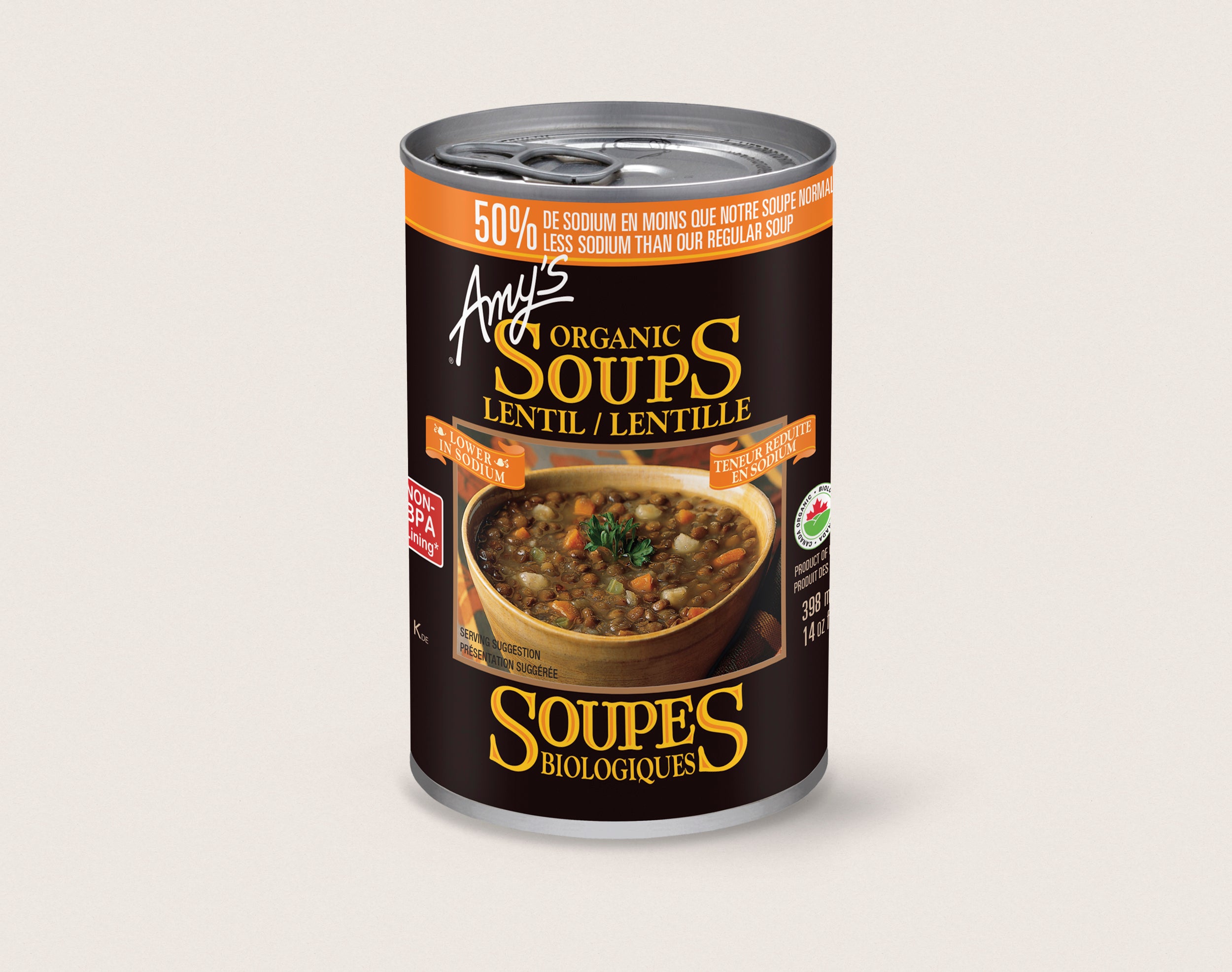 Amy's Kitchen Organic Lower Sodium Lentil Soup (398ml) - Lifestyle Markets