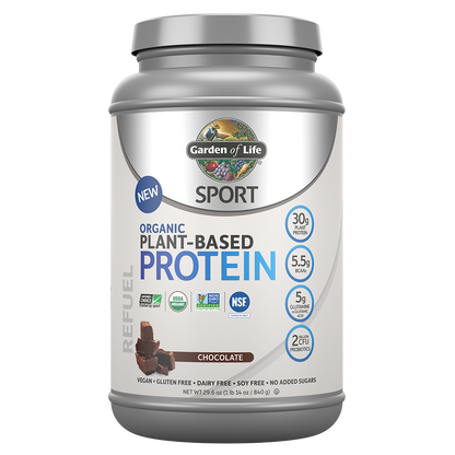 Garden of Life SPORT Organic Plant-Based Protein Powder - Chocolate (840g) - Lifestyle Markets