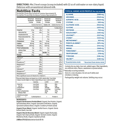 Garden of Life SPORT Organic Plant-Based Protein Powder - Vanilla (806g) - Lifestyle Markets