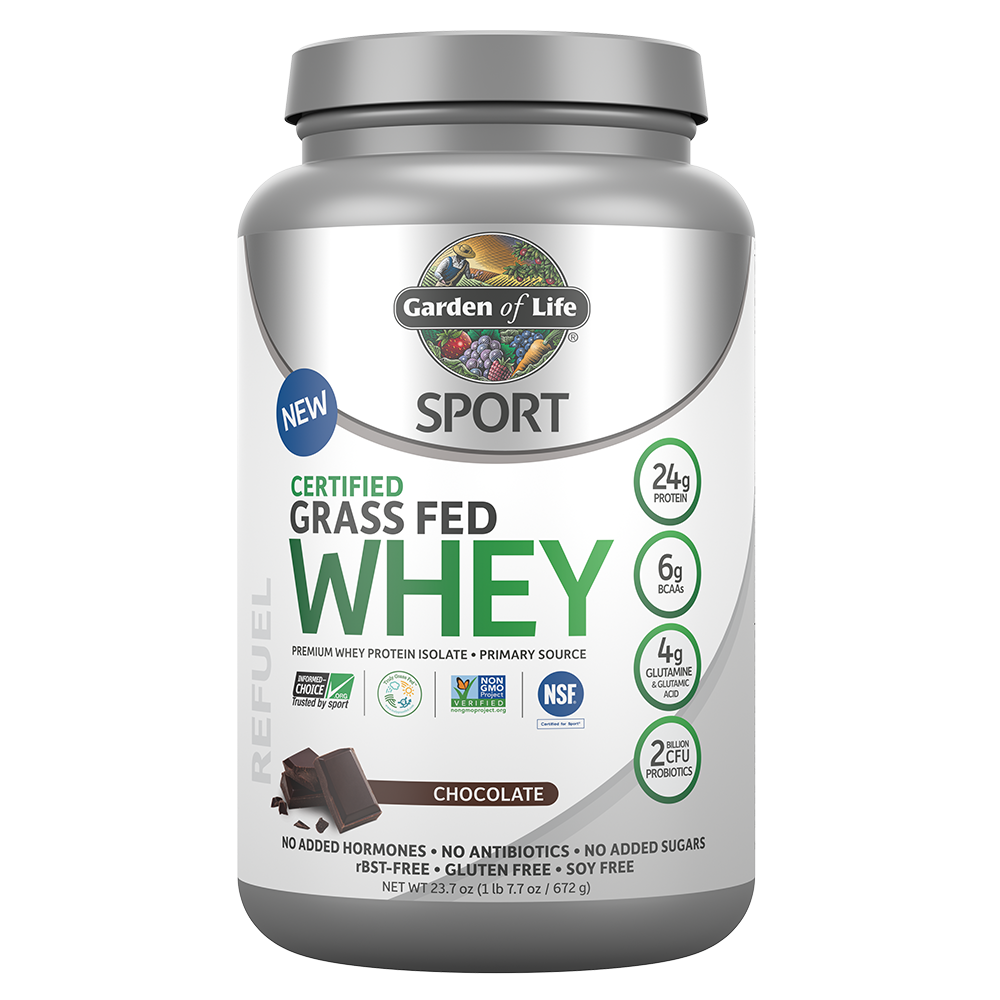 Garden of Life SPORT Certified Grass Fed Whey Protein Powder - Chocolate (672g) - Lifestyle Markets