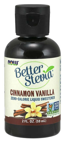 Now Better Stevia Cinnamon Vanilla Liquid Sweetener (60ml) - Lifestyle Markets