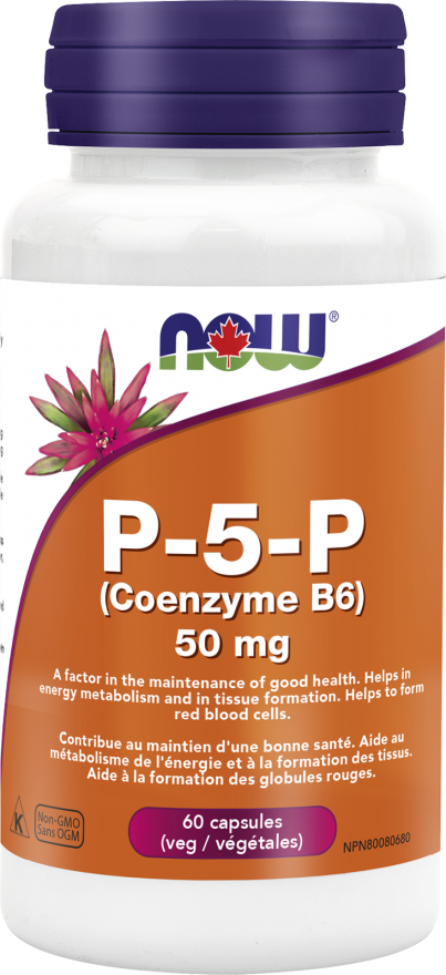 NOW P-5-P Coenzyme-B6 (50mg) (60 Vegetarian Capsules) - Lifestyle Markets