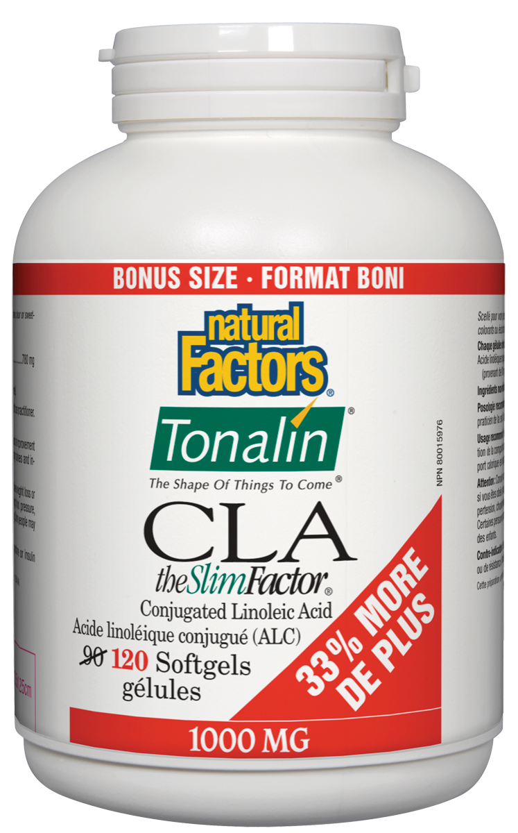 Natural Factors Tonalin CLA (Bonus Size) (120 SoftGels) - Lifestyle Markets