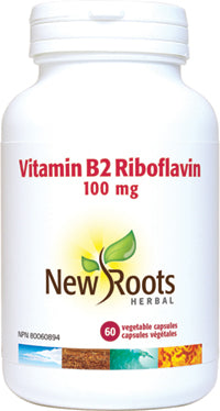 New Roots Vitamin B2 100mg (60 vcaps) - Lifestyle Markets