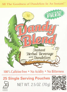 Dandy Blend Instant Herbal Beverage with Dandelion (25 Pouches) - Lifestyle Markets