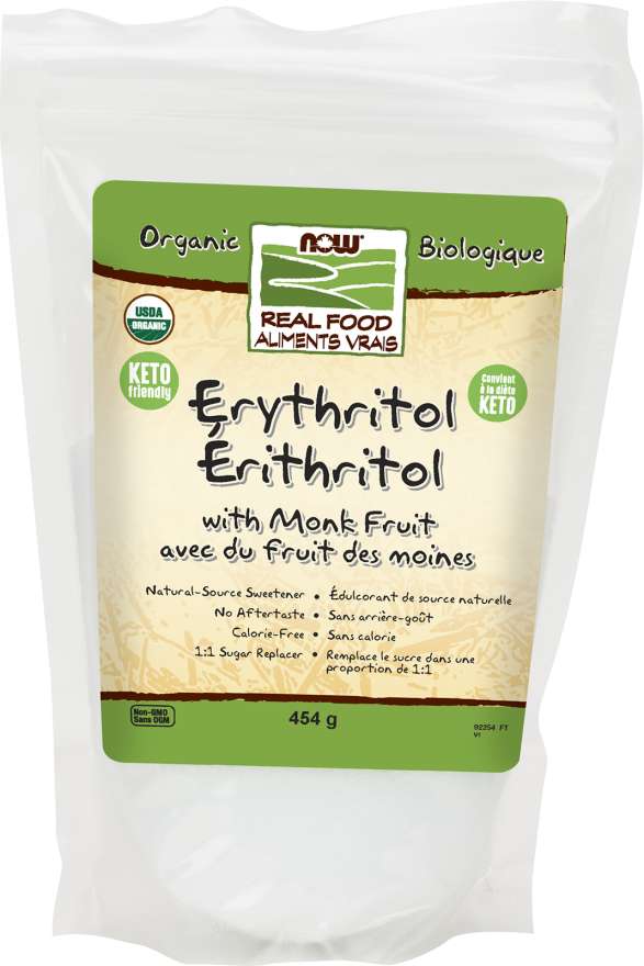 Now Foods Erythritol w/ Monk Fruit (454g) - Lifestyle Markets