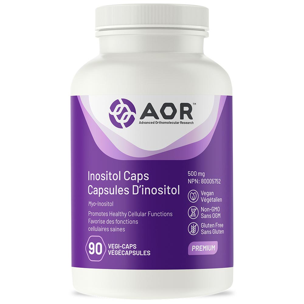 AOR Inositol Caps (500mg) (90 Vegi-Capsules) - Lifestyle Markets