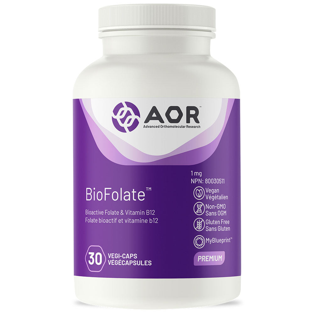AOR Biofolate (1mg) (30 Vegi-Capsules) - Lifestyle Markets