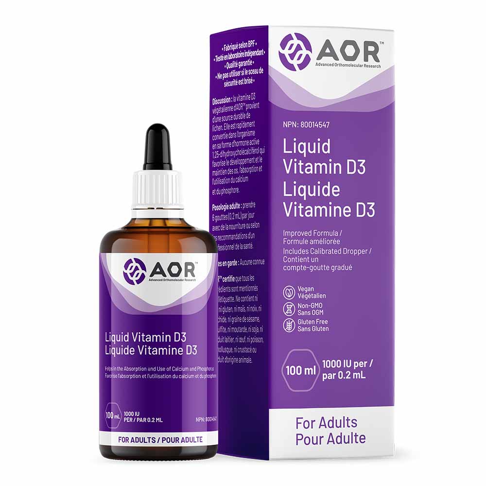 AOR Vitamin D3 Liquid (100ml) - Lifestyle Markets
