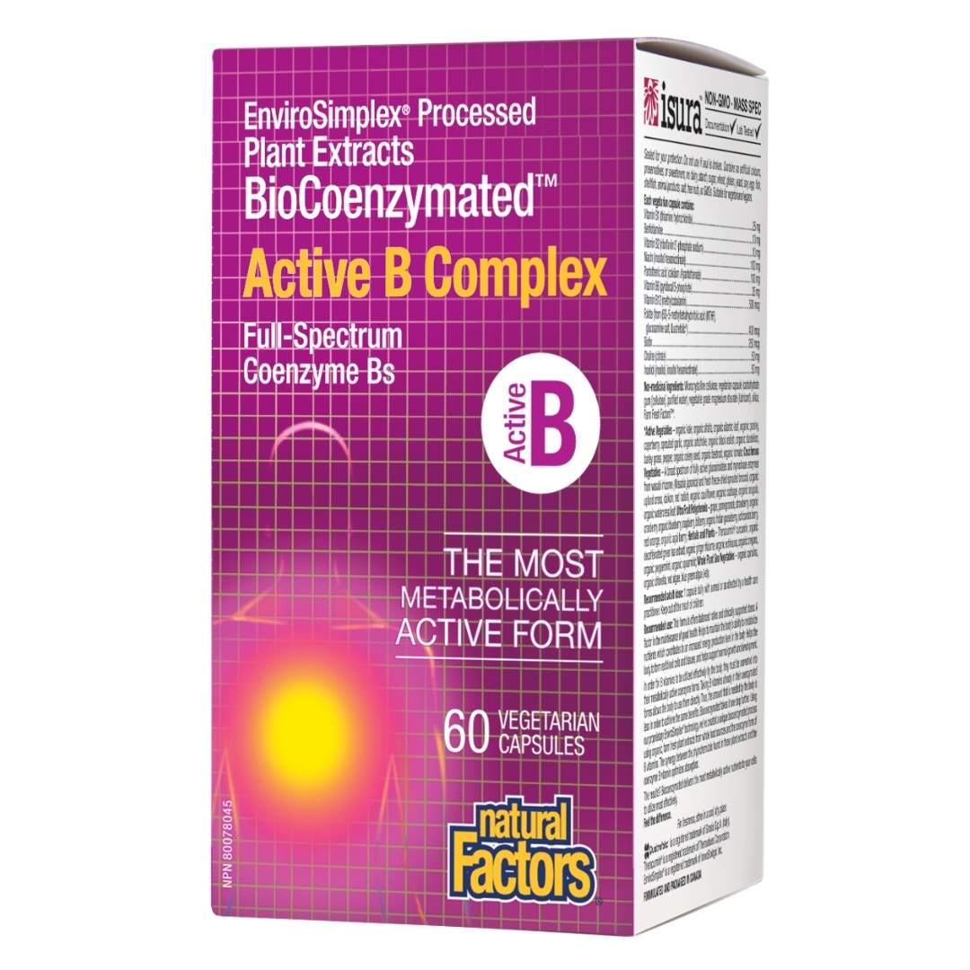 Natural Factors Active B Complex (60 vcaps) - Lifestyle Markets