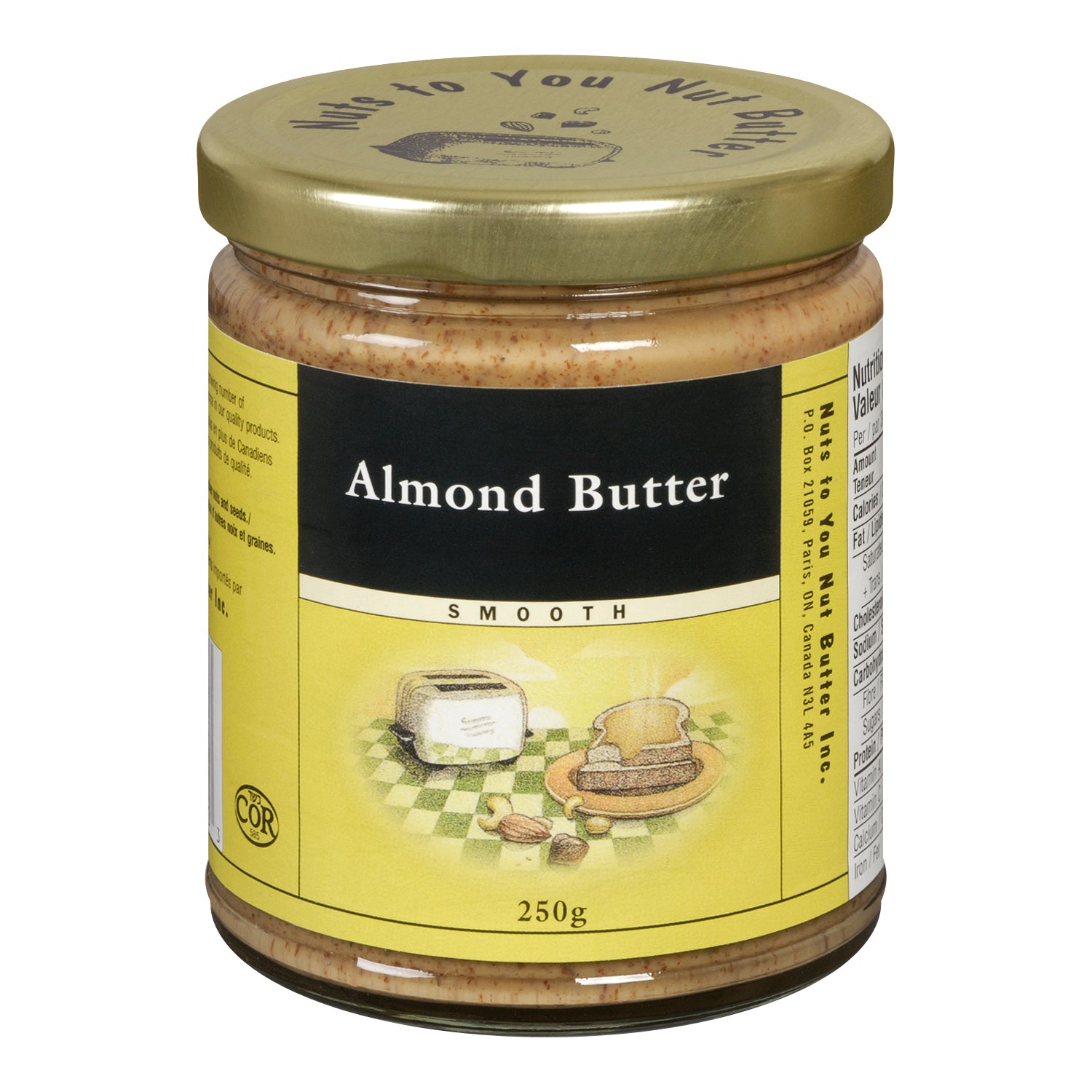 Nuts to You Almond Butter - Smooth (250g) - Lifestyle Markets