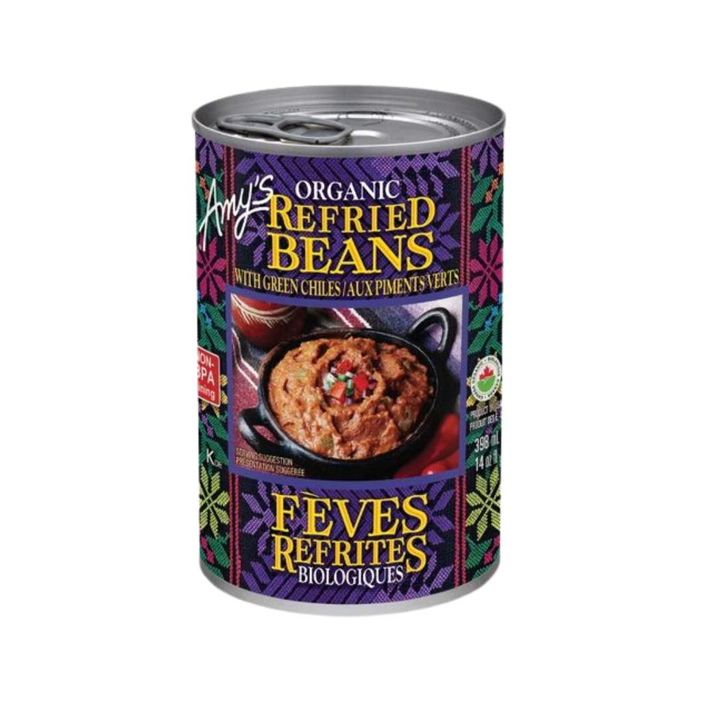 Amy's Kitchen Refried Beans with Green Chiles (398ml) - Lifestyle Markets