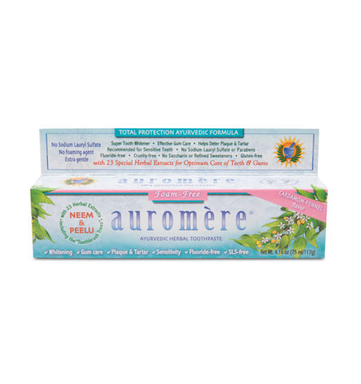 Auromere Ayurvedic Herbal Toothpaste - Cardamom-Fennel (117g) - Lifestyle Markets