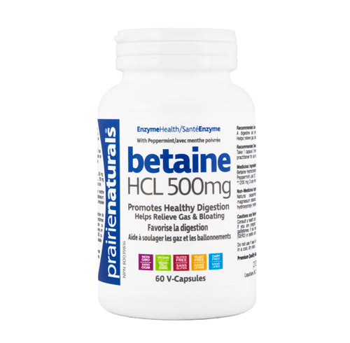 Prairie Naturals Betaine HCL (500 mg) (60 VCaps) - Lifestyle Markets