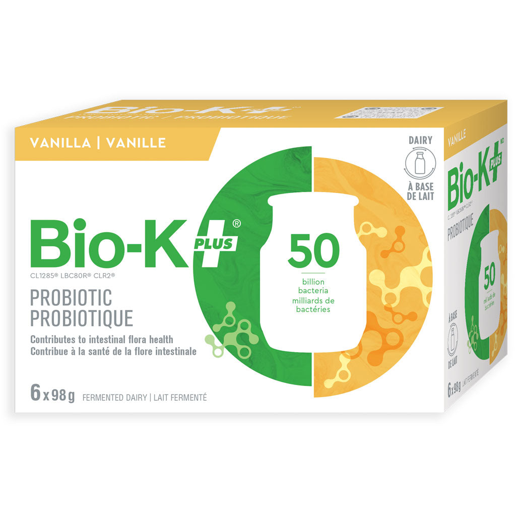 BIO-K+ Vanilla Probiotic Drink (6x98g) - Lifestyle Markets