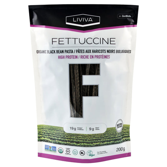 Liviva Organic  Black Bean Fettuccine (200g) - Lifestyle Markets