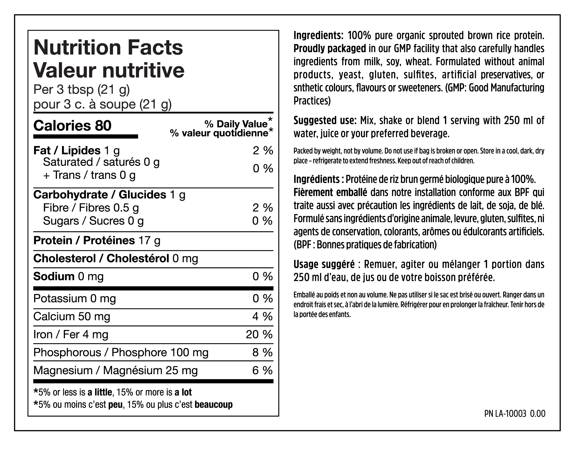 North Coast Naturals Brown Rice Protein (340g) - Lifestyle Markets