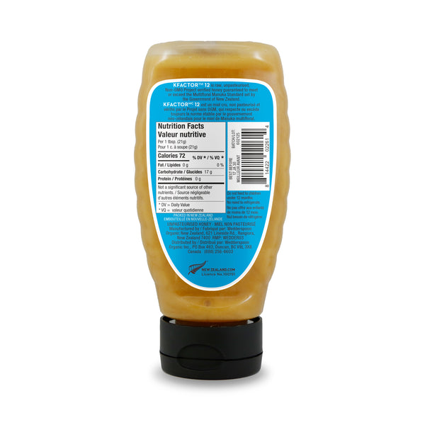 Wedderspoon Raw Multifloral Manuka Honey KFactor12 (340g) - Lifestyle Markets