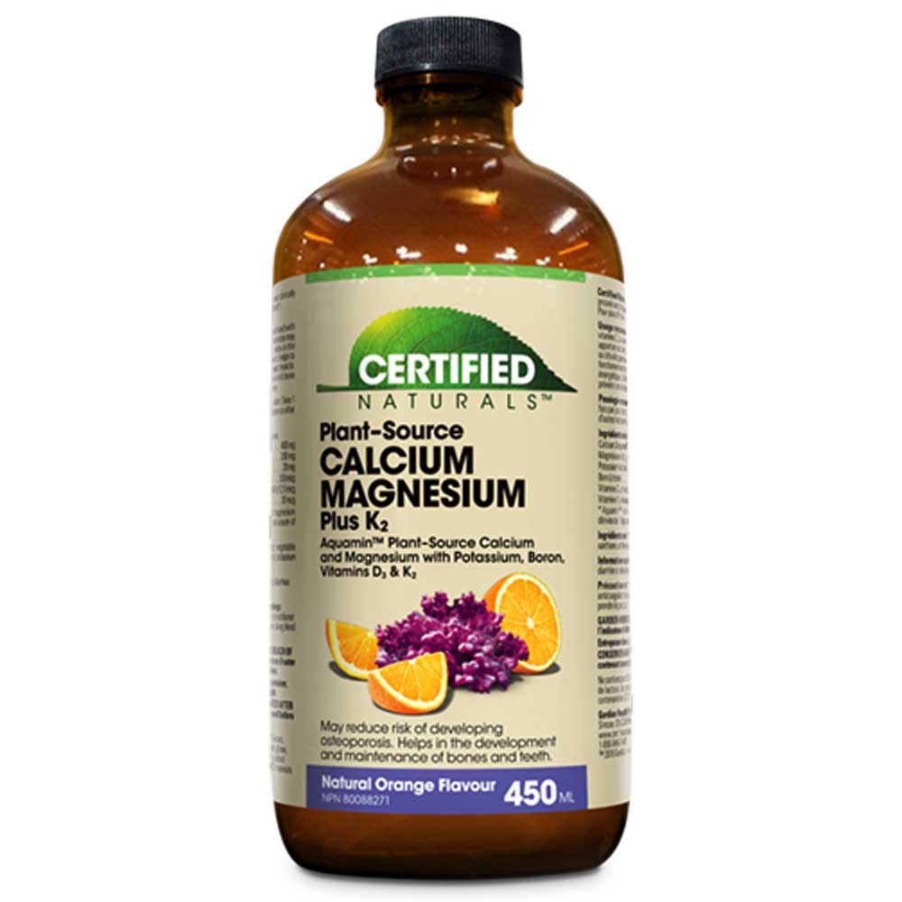 Certified Naturals Liquid Cal/Mag Plus K2 - Orange (450mL) - Lifestyle Markets