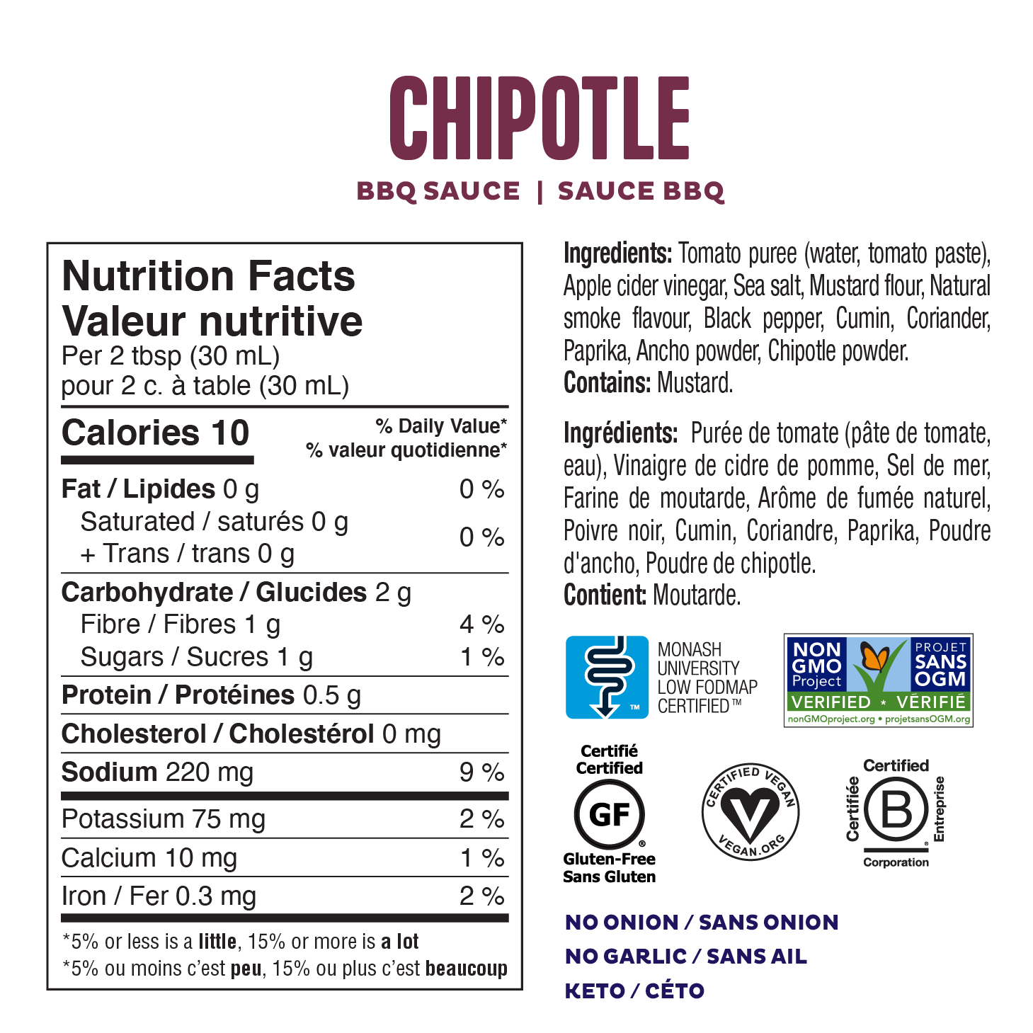Fody Foods BBQ Sauce - Chipotle (296 ml) - Lifestyle Markets