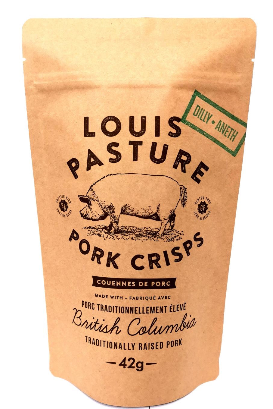 Primal Sisters Louis Pasture Pork Crisps - Dilly (42g) - Lifestyle Markets