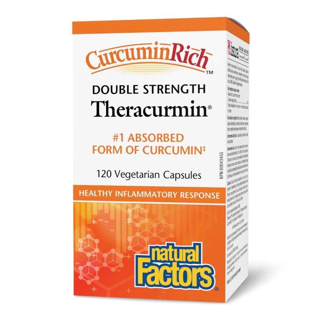 Natural Factors CurcuminRich Double Strength Theracurmin (120 VCaps) - Lifestyle Markets